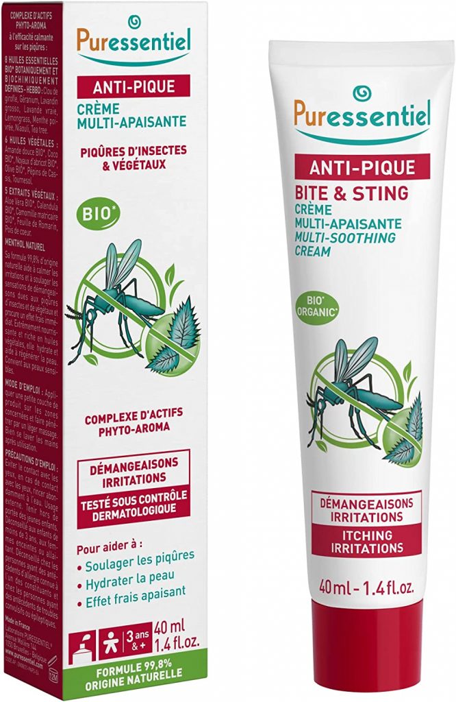 Creme de la marque puressentiel pour soulage les piqures de moustiques